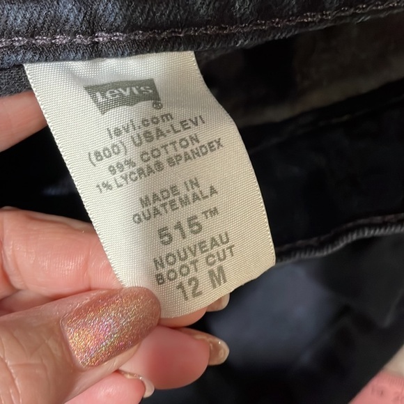 Levi’s nouveau boot cut stretch 515 jeans size 12, medium dark wash - Picture 3 of 5